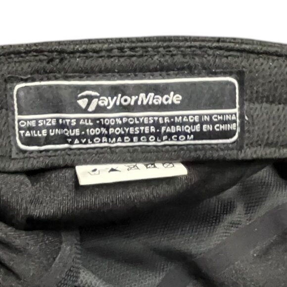 TaylorMade Golf Hat Cap Mens Black Strapback Lightweight - Picture 6 of 8